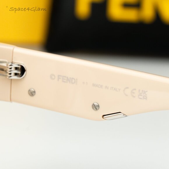 Fendi Women Sunglasses Beige Nude Brown Square FE40099I 57E BRAND NEW main image 4